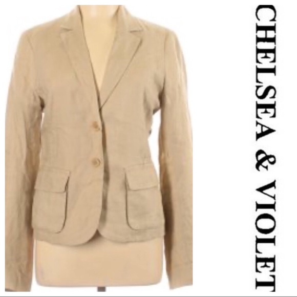 Chelsea & violet Linen Blazer L - Picture 1 of 6
